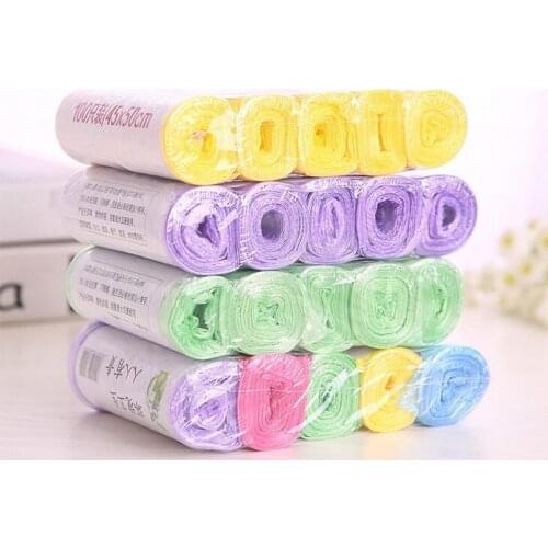 150 PCS Home Trash Bag Office Trash Bags Roll Kitchen Disposable Garbage Bag