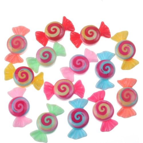 50Pcs Mixed Resin Candy Cabochon Flatback Decoration Crafts Embellishments For Scrapbooking Diy Accessories