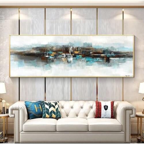 Abstract Colorful Landscape 100% Hand Painted Oil Painting On Canvas Unframed Handmade Wall Art For Living Room House Decoration
