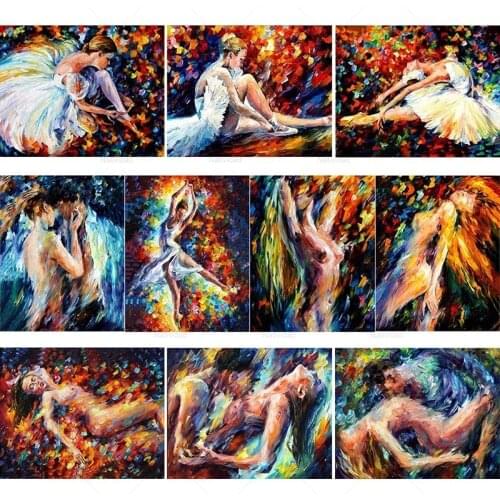 5D Diy Full Square Round Diamond Painting Abstract Oil Painted Ballet Dancer Nude Woman Cross Stitch Drill Mosaic Embroidery