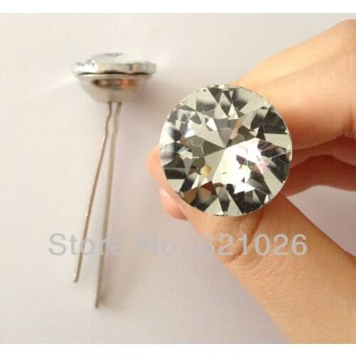 Free shipping 200PCS/LOT 25MM Diamond Crystal Glass Long Fork For Decoration Fileds and other Upholstery Fileds