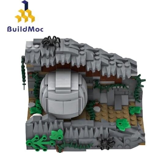 Buildmoc Movie Indiana Jones Tomb Adventure Raiders of the Lost Arks Rolling Stone Ball Scenes Model Building Blocks Toys Gift