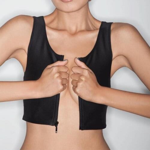 Lesbian Trans Bra Undershirt Casual Zipper Tops Tomboy Breast Binder Vest Slim Shapewear Chest Flatten S-4XL Corset Belt