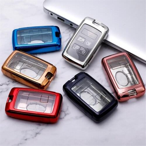 360° Protection TPU Car Key Case Cover For Land Rover Discovery 2 3 4 5 Sport A8 A9 Freelander Anti-wear Transparent Key Shell