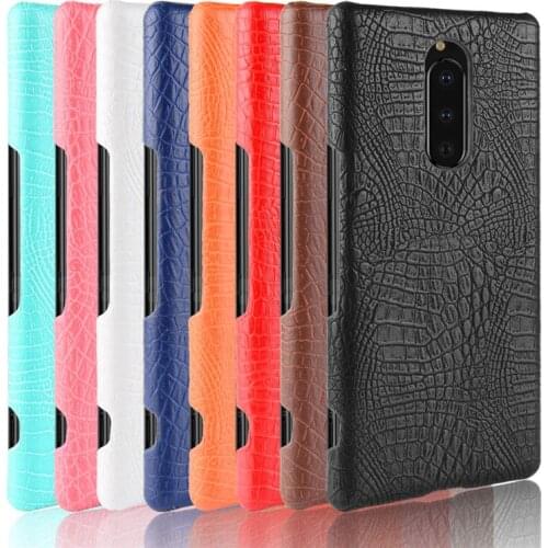 For Sony Xperia XZ 4 Case Crocodile Grain Hard PC+PU Leather Back Cover Phone Case for Sony Xperia XZ4 hard Cover Protector