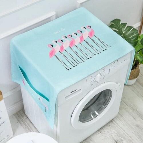 Simple Refrigerator organizer cloth Single Double door Fridge cover Drum Washing machine Cover Cotton linen Dust cover