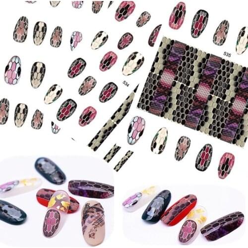 Nail Foils Classic Snake Skin Stickers 3d On Nails Foils Starry Sky Wraps for Nail Decorations Beauty Manicure
