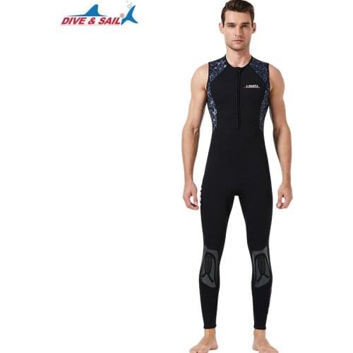1.5mm Long John Wetsuit - Sweat Suit-Sauna Suit One Piece Front Zipper Sleeveless Wet Suit for Diving, Swimming, GYM Fat Burner