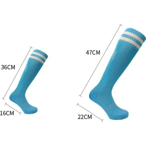Adult Children Knee High Stripe Sock Compression Thickening Towel Bottom Sports Stocking Anti-slip Sweat-absorbing Training Sock