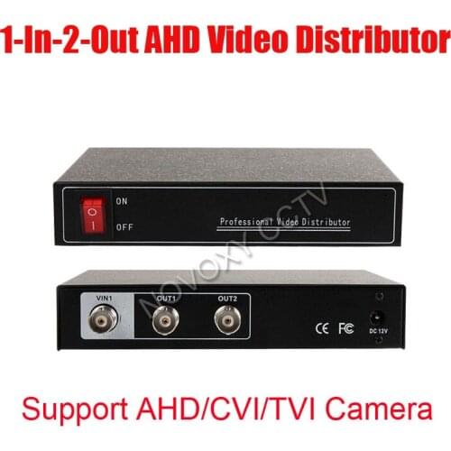 HD 1 In 2 Out AHD CVI TVI BNC Video Distributor Amplifier 1CH To 2CH Splitter For CCTV Security Camera DVR System