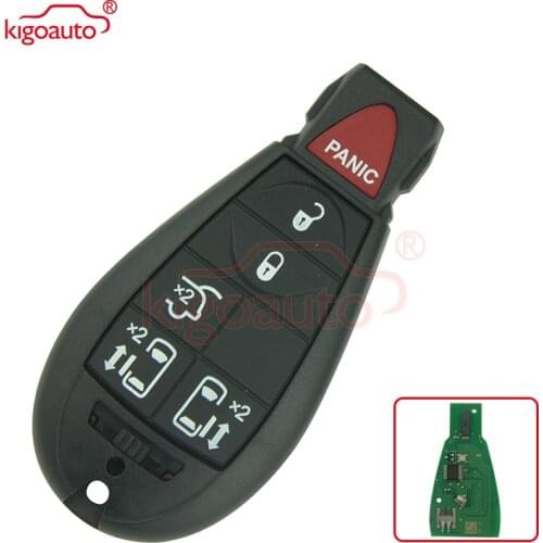 Kigoauto #9 M3N5WY783X fobik key 434Mhz 5 button with panic for Chrysler Dodge Jeep Grand Caravan 2008-2012