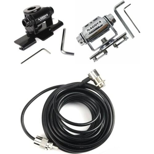 Nagoya RB400 RB-400 Car Antenna Bracket Mount Clip w/ 5M Extension Coaxial Feeder Cable for Baofeng TYT Baojie QYT Mobile Radio
