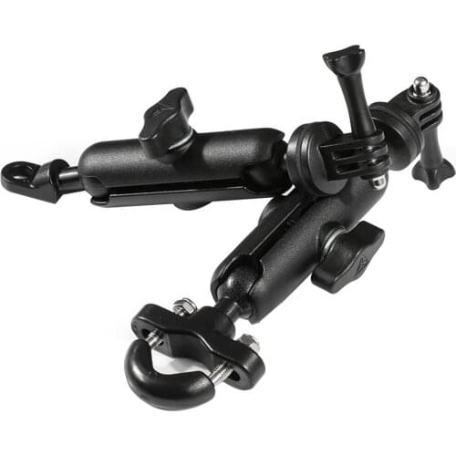 Motorcycle Handlebar Rear Mirror Mount Rail for Gopro Hero 8 7 6 5 4 SJCAM Yi 4K EKEN for Osmo Action 1/4 Tripod Adapter Holder