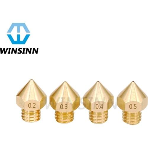 MK8 Nozzle Brass 0.2 0.3 0.4 0.5 0.6 for Anet A8 Creality CR-10 CR10 Ender 3 5 Hotend Extruder 3D Printer Reprap Makerbot