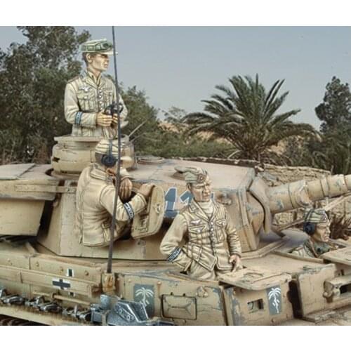 1/35 Scale German Panzerkampfwagen IV Tank Crew 4 people WWII Miniatures Unpainted Resin Model Kit Figure Free Shipping