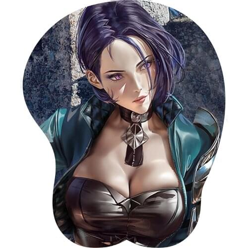 Soft Bowl Holder Creative Two-dimensional 3D Stereo Silicone Beauty Mouse Pad Personalized Cartoon Anime Hand Pad