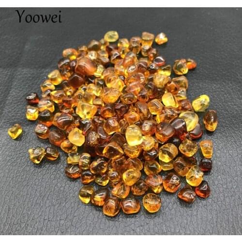 Yoowei 10g NO Hole Natural Amber Loose Beads for Manza Irregular Rare Stone Collection diy Original Baltic Amber Beads Wholesale