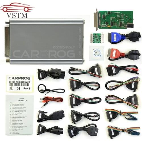 Newest V8.21 V10.93 Carprog Full Adapter Car Prog 8.21 with keygen Online Programmer For Radio/Dash/IMMO/ECU Auto Repair Tool