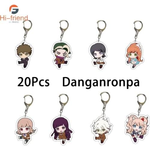 Wholesale Danganronpa Double Sided Acrylic Keychain Fans Collection Anime Game Figures Key Chain Cute Trinket