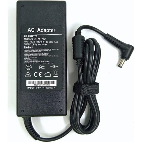 PA-72W 12V 6A DC : 5.5*2.5mm Power Adapter for Led Lights Wireless Router LCD Hub CCTV Cameras 72W desktop power supply