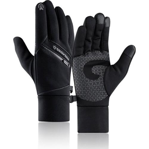 GOBYGO Full Finger Winter Fishing Gloves Windproof Anti-slip Wearable Breathable Finger Touch Screen Outdoor Sport Fishing Glove