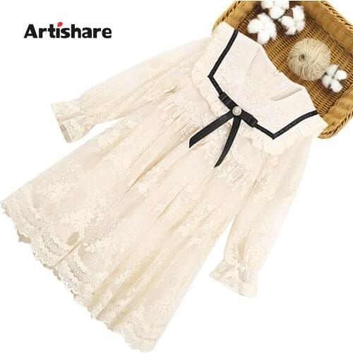 Teenage Girl Dresses Lace Floral Dresses For Girl Spring Autumn Kids Dresses Casual Style Kids Costume
