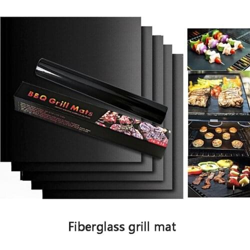 Polytetrafluoroethylene non-stick grill mat reusable barbecue tools kitchen appliances easy to clean heat resistance