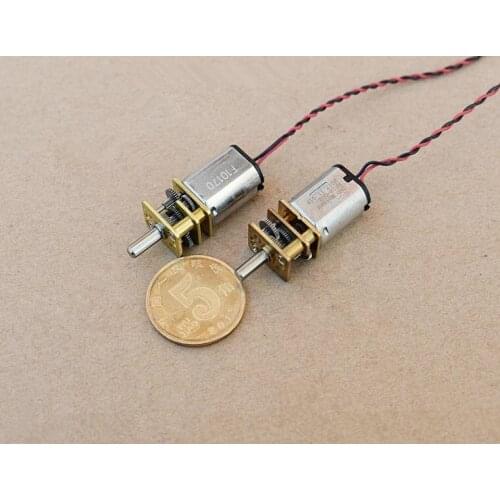 Full metal gear reduction ratio 1:298 mute high torque N20 geared motor electronic lock model car motor