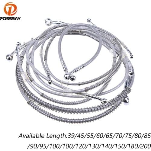 POSSBAY 39cm-200cm Universal Motorcycle Hydraulic Reinforced Brake Clutch Oil Hose M10 Line Pipe for Dirt Pit Bike Hose Brake