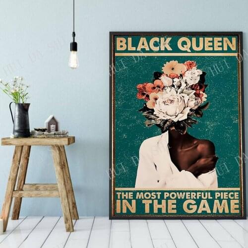 African American Pot Head poster Black queen angel art black women art black art gift best gift ever, african american wall art