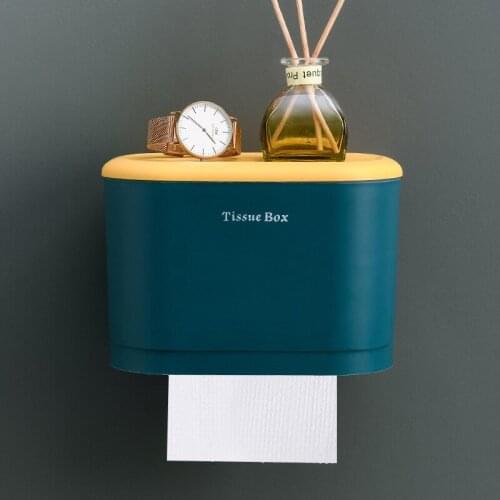 Simple toilet tissue box without perforation toilet waterproof pumping box roll paper tube wall-mounted toilet paper rack
