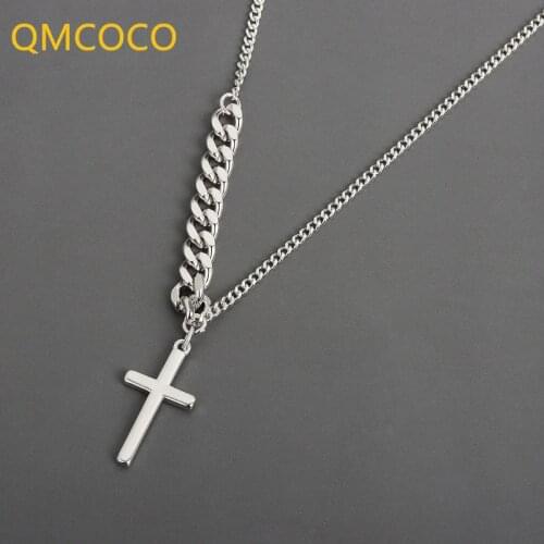 Simple 925 Silver Women Necklace Trendy Creativity Cross Pendant Clavicle Chain For Woman Birthday Party Jewelry Gifts