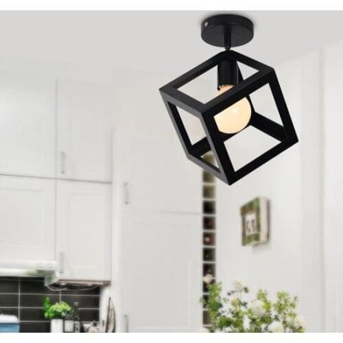 Retro nostalgic square&triangle&horn Ceiling Lights Modern contracted creative single iron lights for bar&balcony&corridor TM011