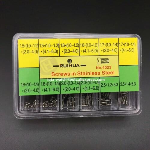Slotted screws and H screws - Stainless Steel Assorted Screws Watch Tools For Repairs Watch 12 Sizes Watch Repair Tool Kit