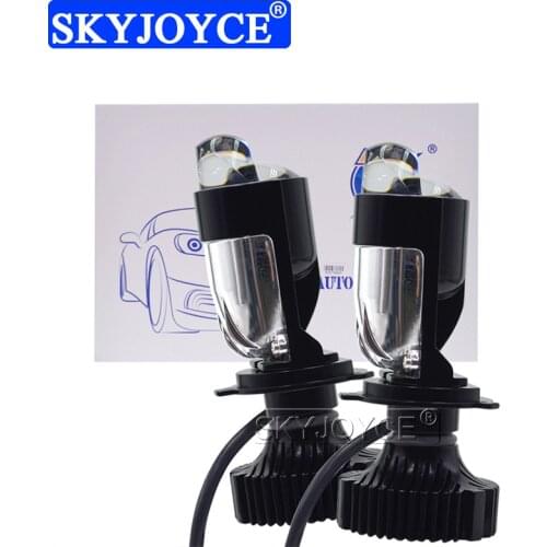 SKYJOYCE New Mini H4 LED Projector Lens Bulb H4 LED Conversion Kit 20000LM Auto High Low Beam LED Headlight Bulbs 12V 24V 6000K