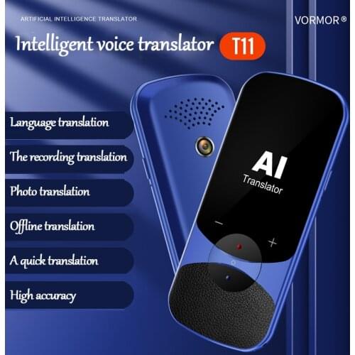 T11 2.4inch Touch Screen Translator Real-time Smart Voice Photo Translator 106 Languages Translation Portable Offline Tradutor