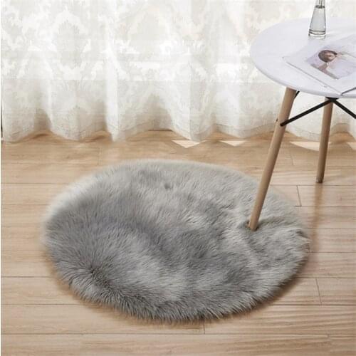 Round Thick Carpet For Living Room Children Bed Room Fluffy Floor Carpets Home Decor Rugs Soft Mat Anti-slip
