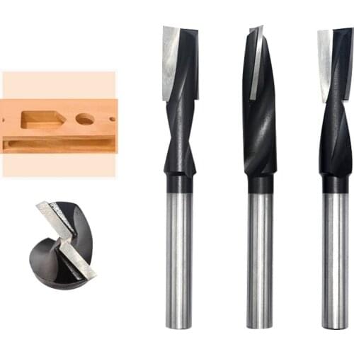 Door lock hole extension milling cutter spiral mortise knife door plate key hole knife electric wood milling slotting tool