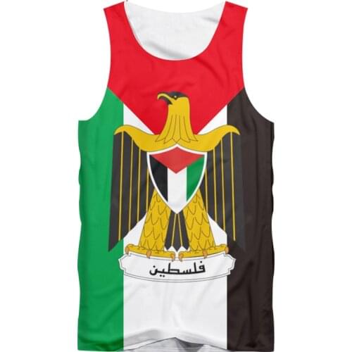 UJWI Peace Palestine Mens Vest All Over Printed tank top Fashion Boy Sleeveless Top Summer Logo Free Palestine oversized s-6XL