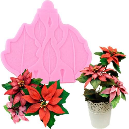 Leaves Silicone Mould DIY Cake Border Fondant Mold Cake Decorating Tools Chocolate Gumpaste Moulds Polymer Clay Candy Molds