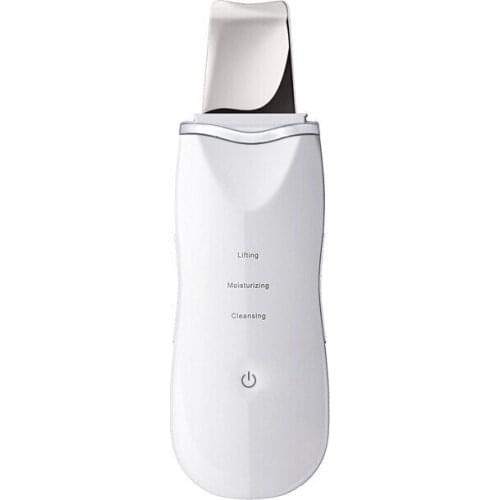 Ultrasonic Ion Skin Scrubber Cleaner Face Lifting Peeling Extractor Deep Cleaning Beauty Device + Facial Steamer Sprayer