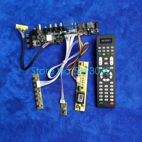 USB+VGA+AV LVDS 30pin 1366*768 2CCFL For HT156WX1/HT185WX1/M156XW01/M185XW01 panel DVB digital signal LCD control board kit