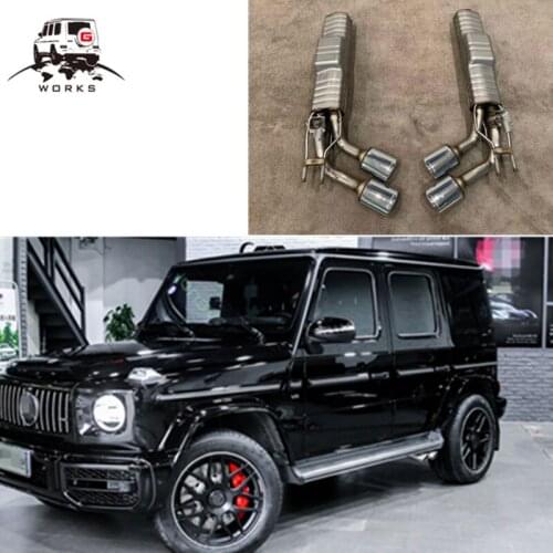 G class w463A Stainless steel material exhaust system for g class w463A W464 g65 g63 g500 4 tips exhaust muffler to sound bigger