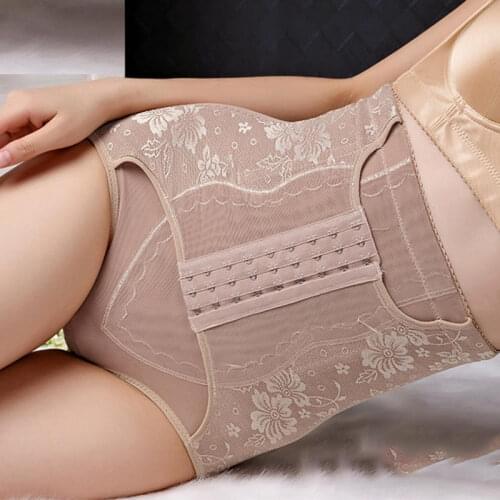 FINETOO Female Sexy Body Shapewear Women High-Rise Slimming Panties Lady Tummy Shaper Girls Plus Size M-3XL Butt Lifter Lingerie