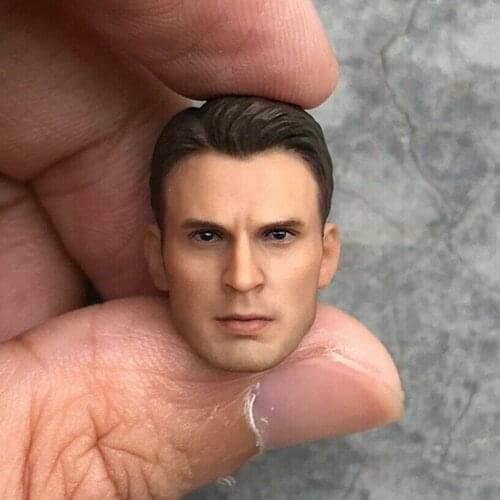 1/12 Scale Steve Rogers Head Sculpt Figure Accessory Male Carved Model for 6'' Figure Body In Stock