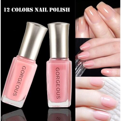 1 Bottle Candy Color Nail Polish Quick-drying Translucent Jelly Nail Art Polish Long Lasting Nude Varnish Nails Tips Lacquer