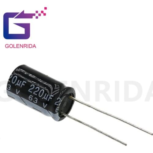 10PCS Electrolytic capacitor 63V220uF 10*17mm aluminum electrolytic capacitor 220uf 63v