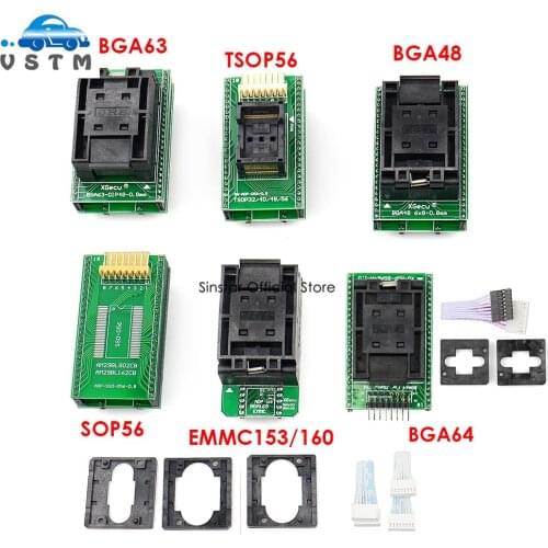 100% Original BGA63 BGA64 BGA48 TSOP56 BGA169 Adapters Only For XGecu T56 Nand Programmer with Free shipping