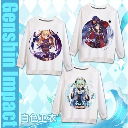 2021 Game Genshin Impact Cosplay Print Sweatshirts Unisex Pullover Men Women Clothing Couple hoodie Costume M-XXXL