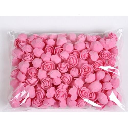 50/100/200 PCS PE Roses For Teddy Bear 3cm Foam Wedding Decorative Christmas Decor for Home Diy Gifts Box Artificial Flowers